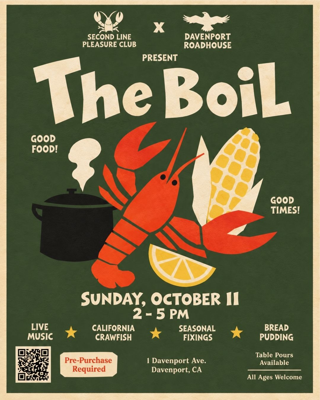 Crawfish boil at Davenport Roadhouse — Second Line Pleasure Club